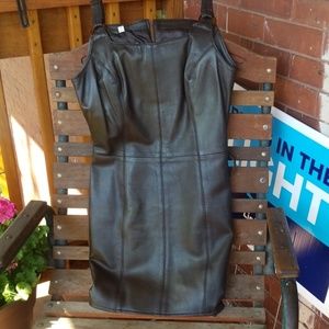 Brown leather Vakko sport dress.